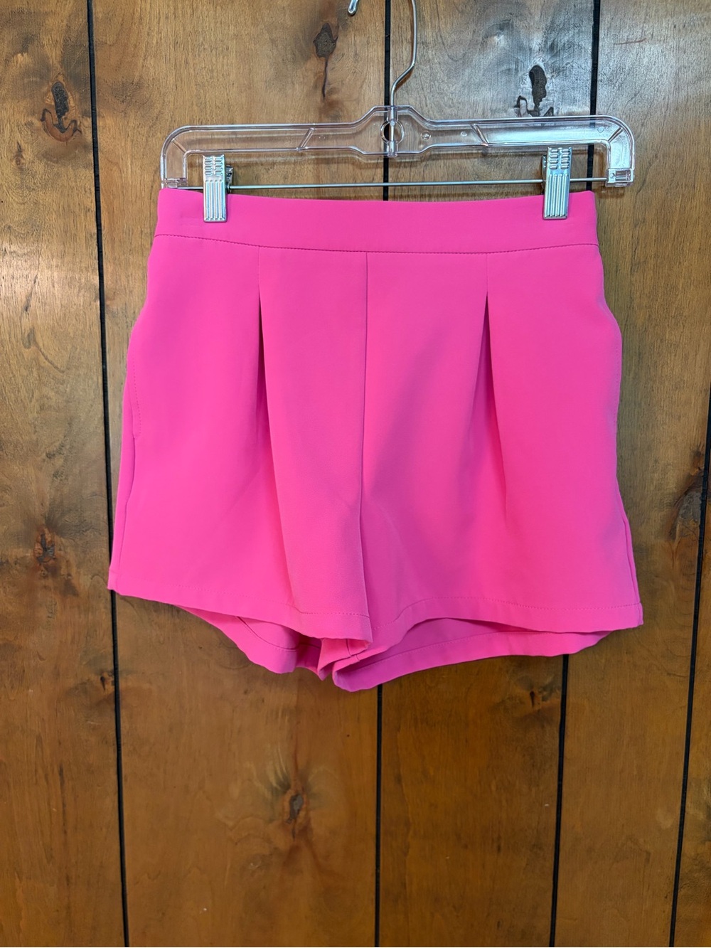 Sincerely Jules Hot Pink Pleated High-Rise Skort